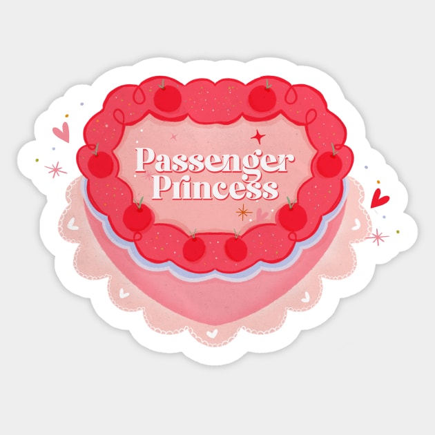 Passenger Princess Pink Aesthetic Cake Sticker by Matisse Studio